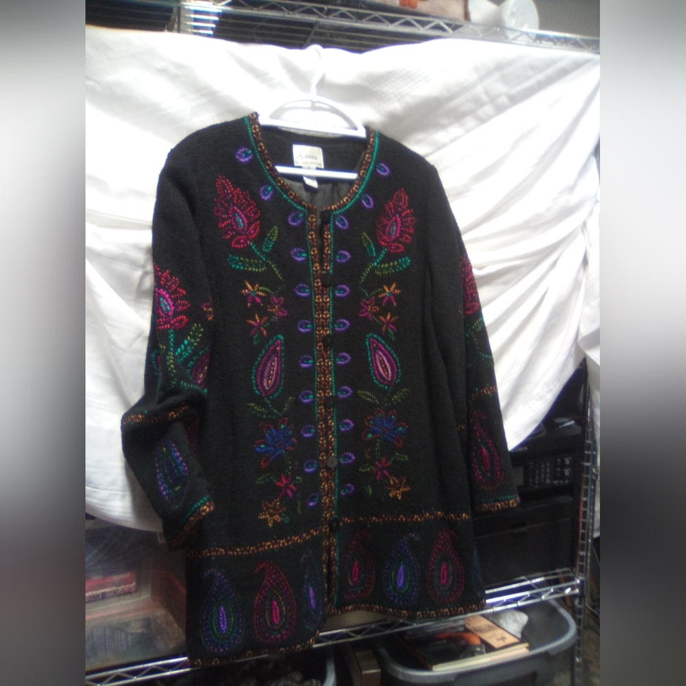 Linea by louis dell olio cardigan sz 1x stitched